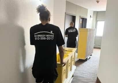 Professional apartment movers assisting with a relocation in Lowry Hill, Minneapolis.